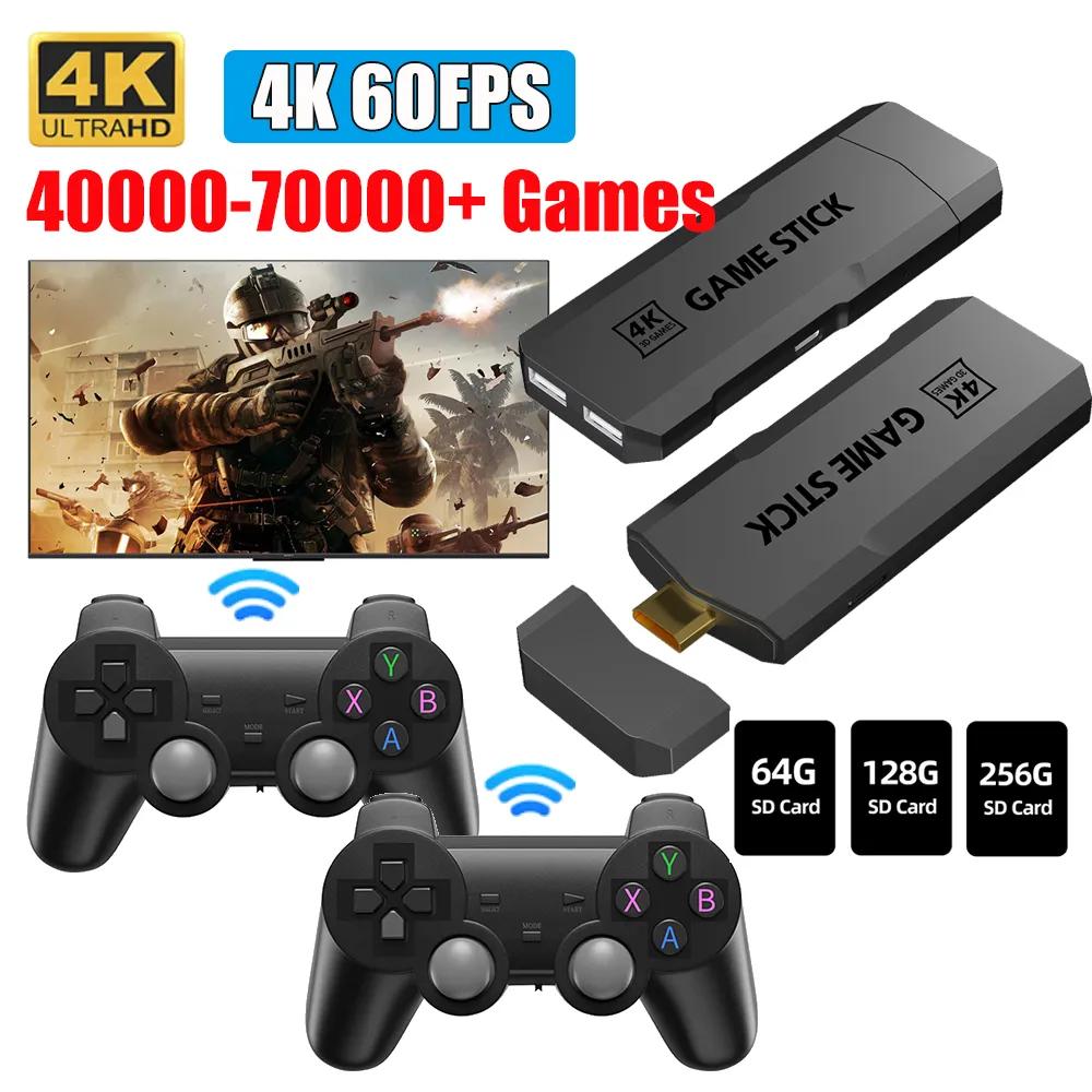 비디오 게임 콘솔 무선 컨트롤러, 4K HD 레트로 휴대용 게임 콘솔 에뮬레이터, PS1, N6, CP1 2, 3 용 70000 개 이상의 게임, 60FPS